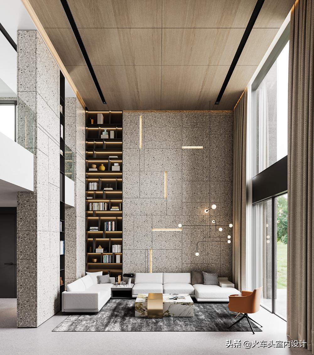 80款挑空客厅设计,大宅就该有这气势