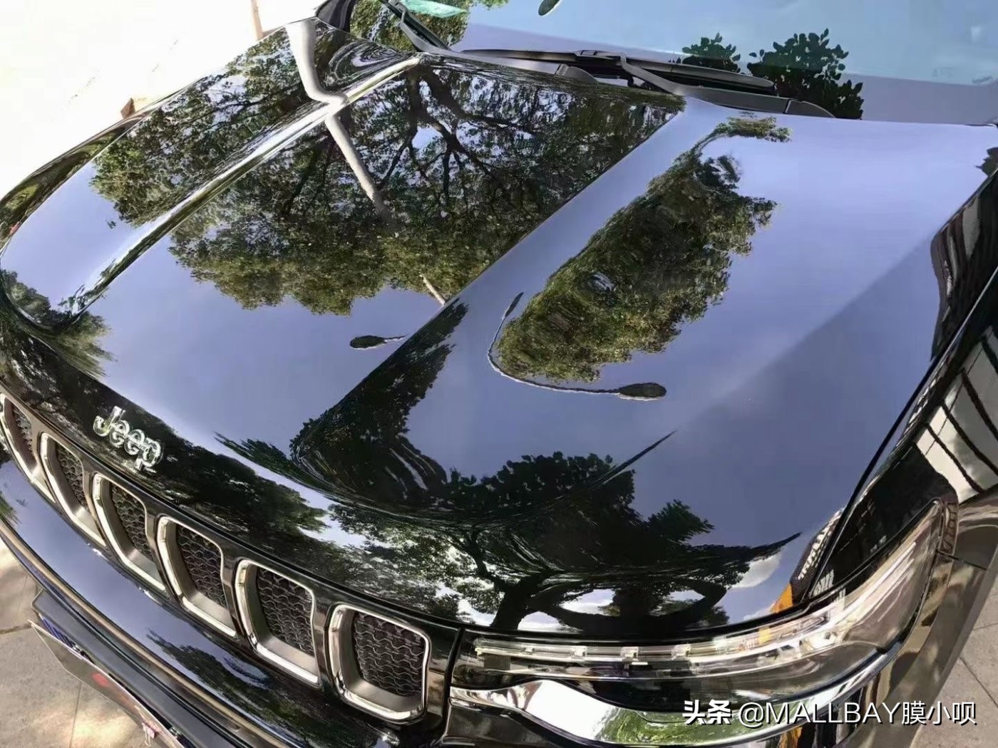 jeep大指挥官改色教程,jeep大指挥官镭色黑膜