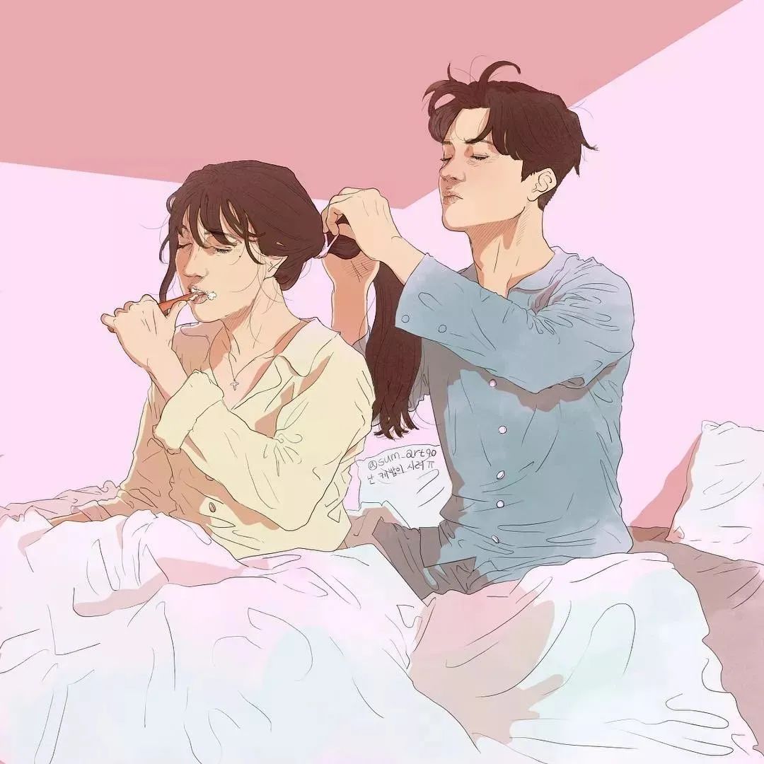 虐哭！韩国小伙用插画撩拨10万粉丝，网友：“这波狗粮”真酸啊