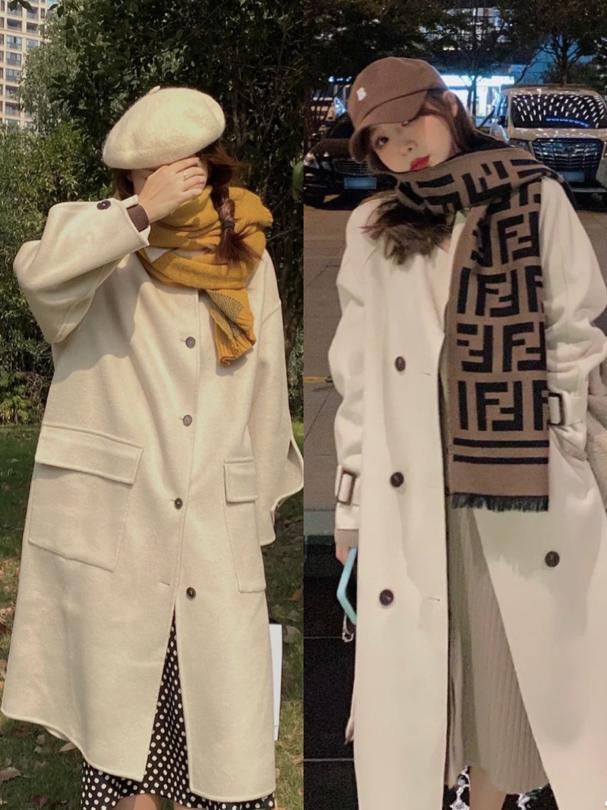 驼色大衣这么穿普通又沉闷最好看,驼色大衣白色大衣哪个更百搭