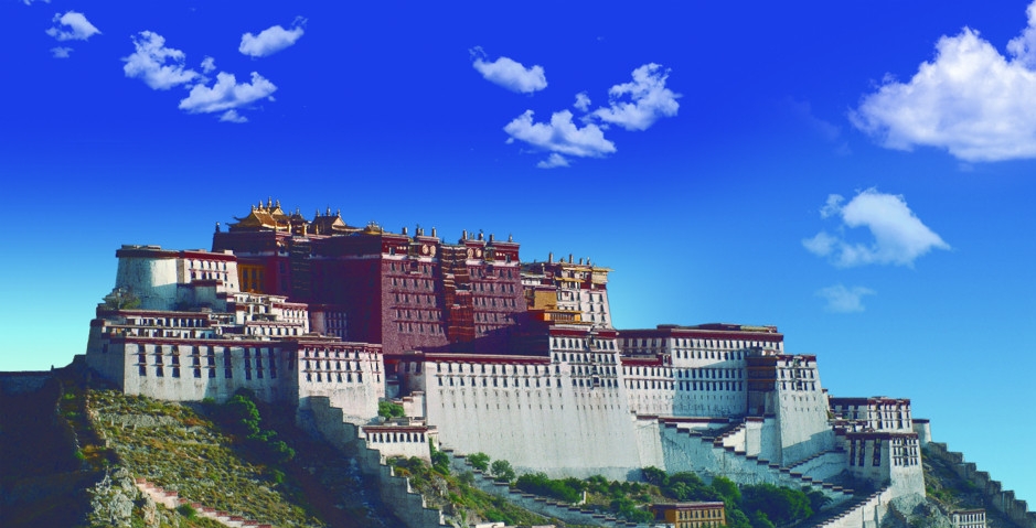 藏族布达拉宫集市,布达拉宫藏族朝拜圣地