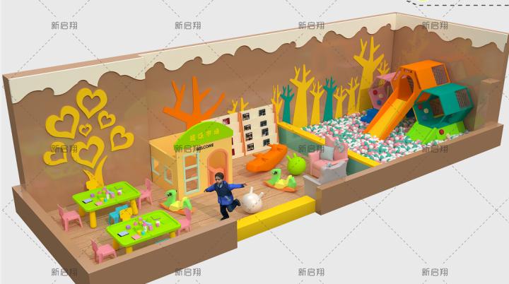 开一个室内儿童乐园小型,室内小型儿童乐园设计效果图