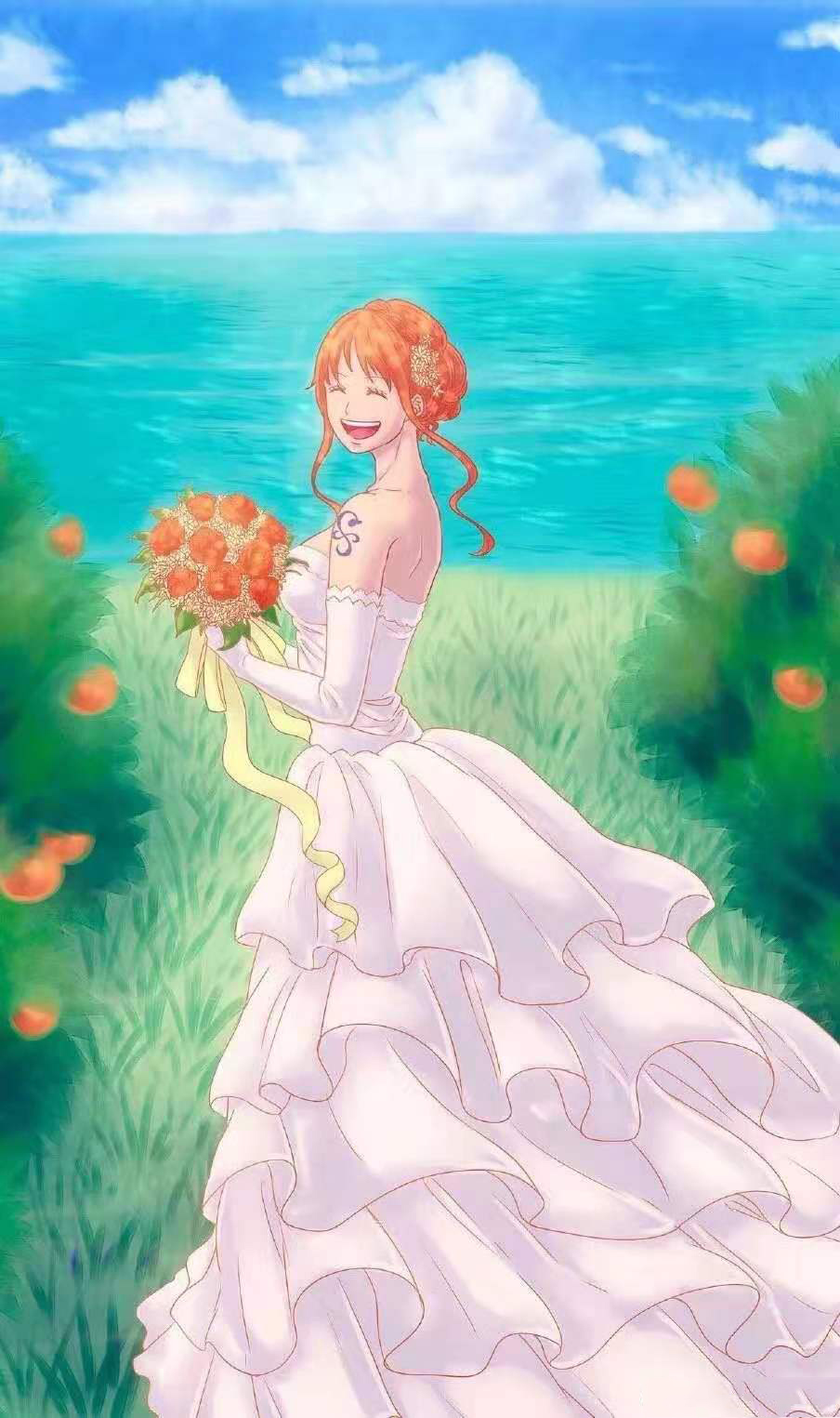 海贼王娜美的所有装扮,海贼王娜美穿蓝裙子