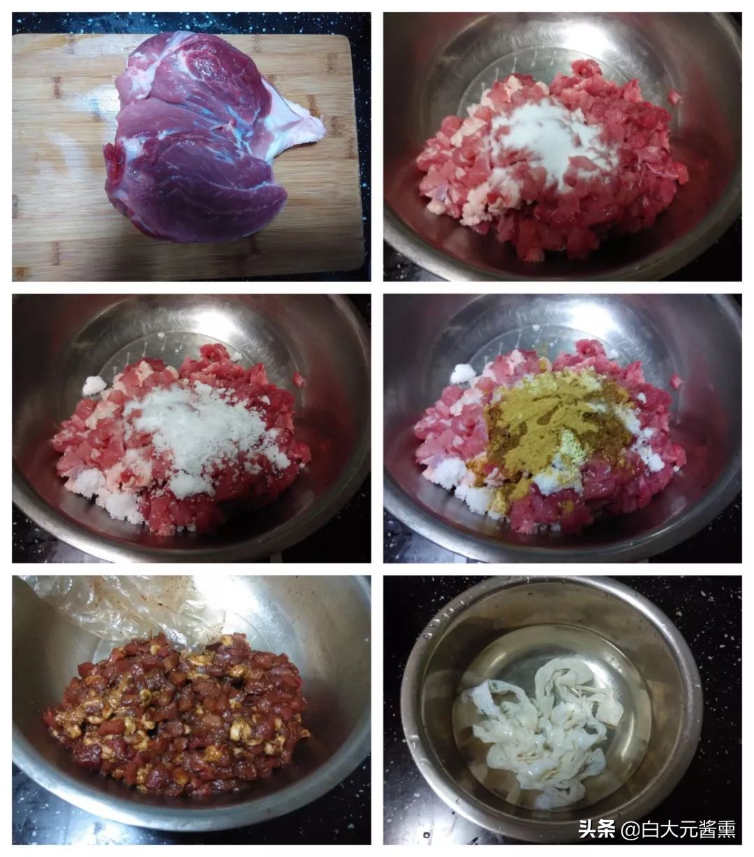 冬季香肠的做法最佳配方,年关将至熏腊肉灌香肠