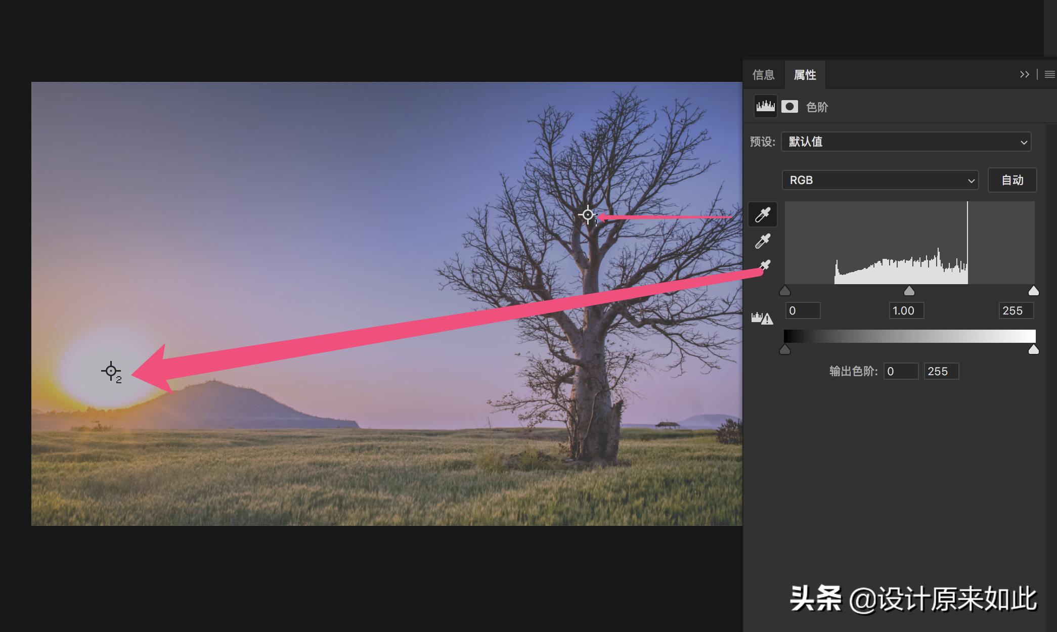 色阶工具怎么调整图片,ps文字色阶调色教程