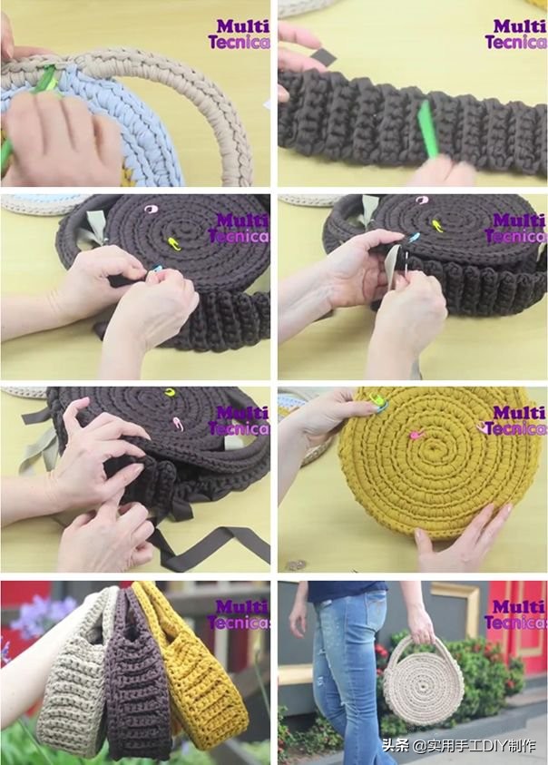 各种圆包包的钩织教程,多种漂亮包包的钩织图解