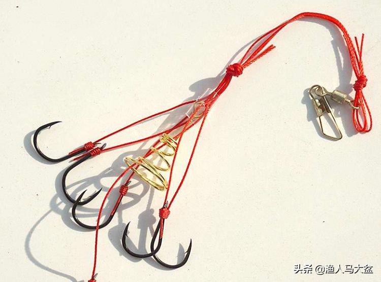 抛竿爆炸钩与串钩搭配使用图,海竿爆炸钩一般用什么鱼钩比较好