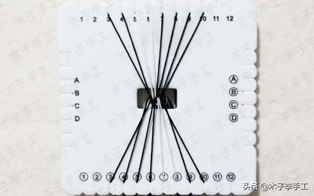 方形盘编器编手机挂绳,盘编手机挂绳编织教程