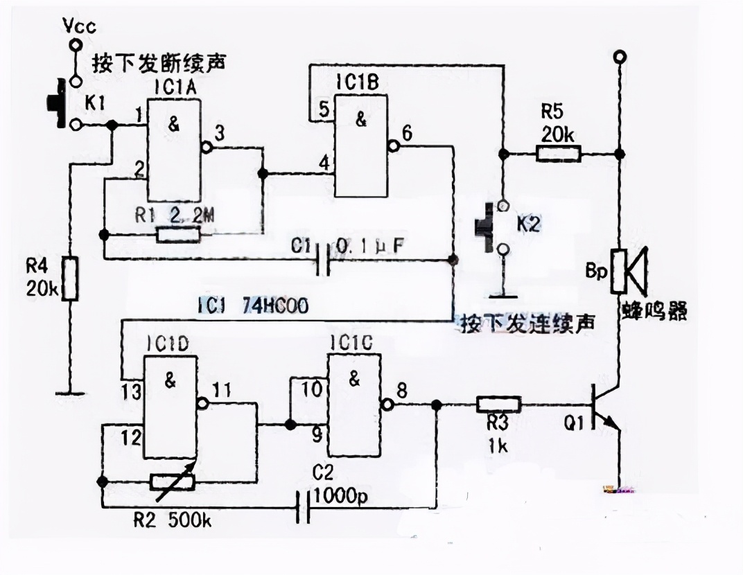 多谐振荡器电路图大全,多谐振荡器定时器电路图