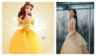 关晓彤鹅黄色抹胸纱裙仙女范十足,关晓彤红毯贝儿