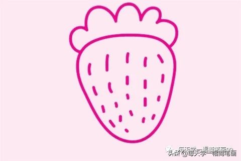 简笔画草莓蛋糕的画法最简单,草莓熊简笔画简单又好看