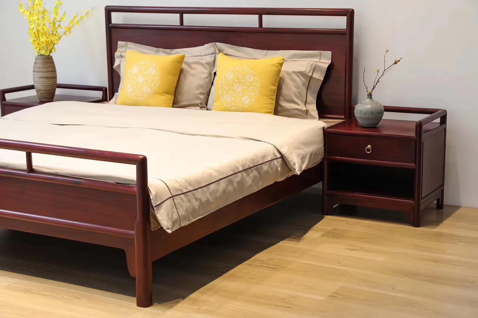 赞比亚血檀装修,七台河赞比亚血檀高低床