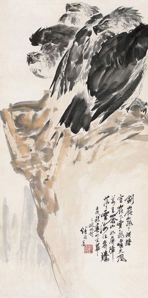 要想把鹰画好“势”不可挡
