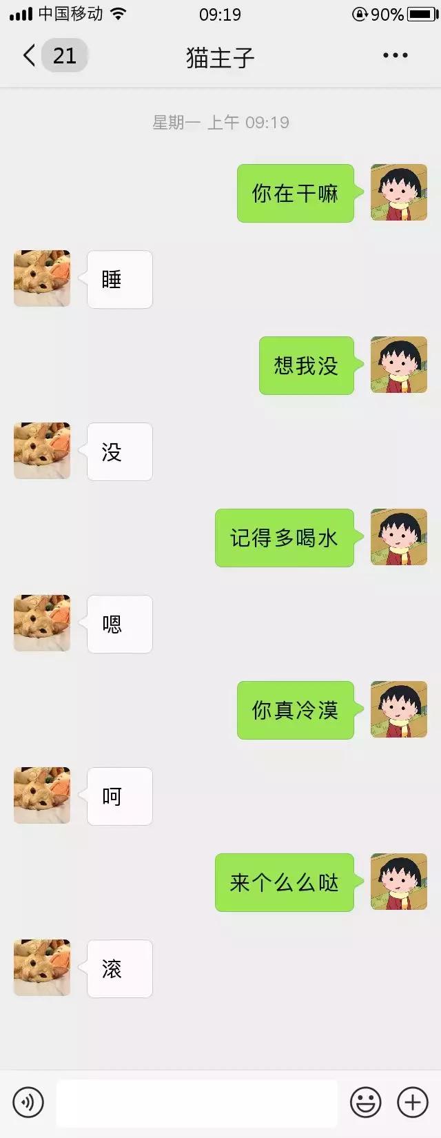 跟我家猫发微信，就像跟渣男在聊天