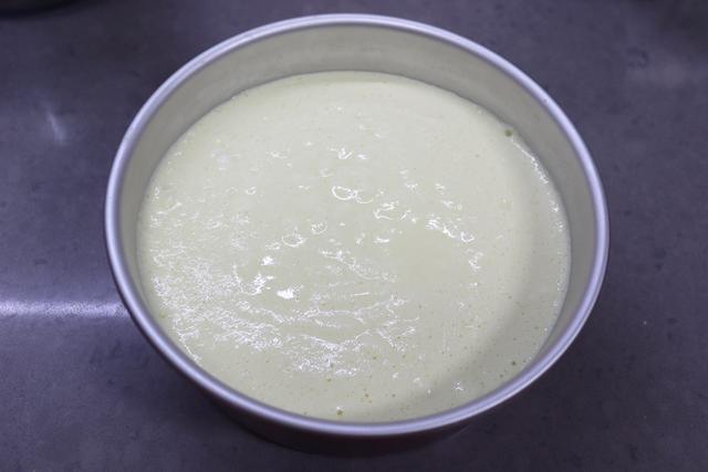 抹茶戚风蛋糕不用油,无油无糖蛋糕10寸