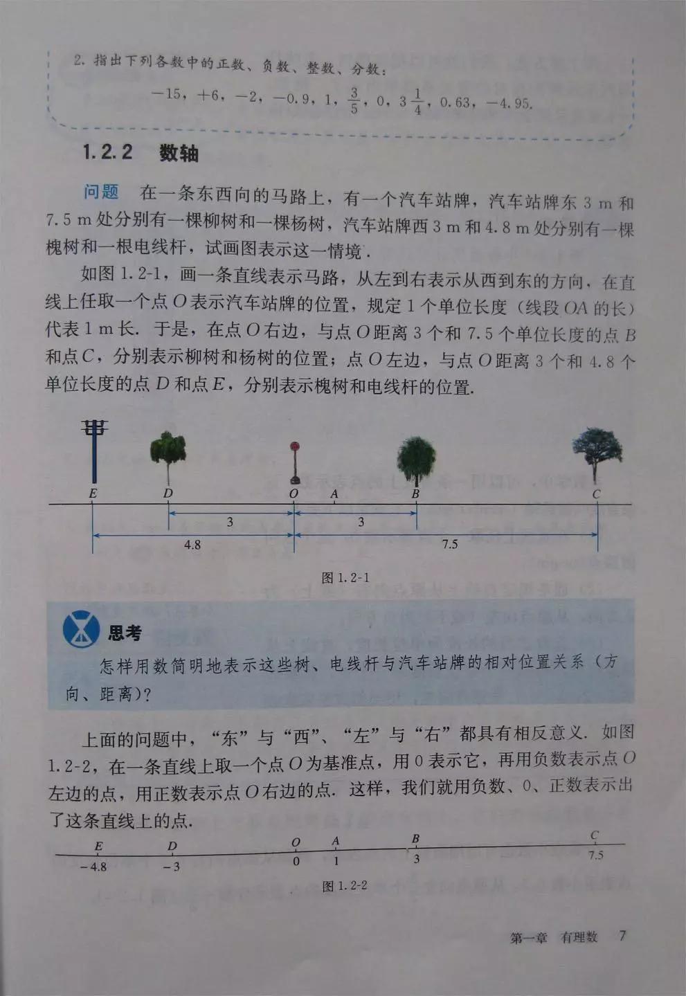 预习必备|初中数学人教版，七年级上册电子课本
