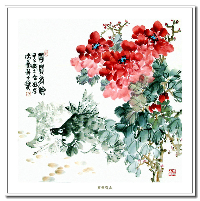 富贵气息的花鸟画,皇家富贵的花鸟画