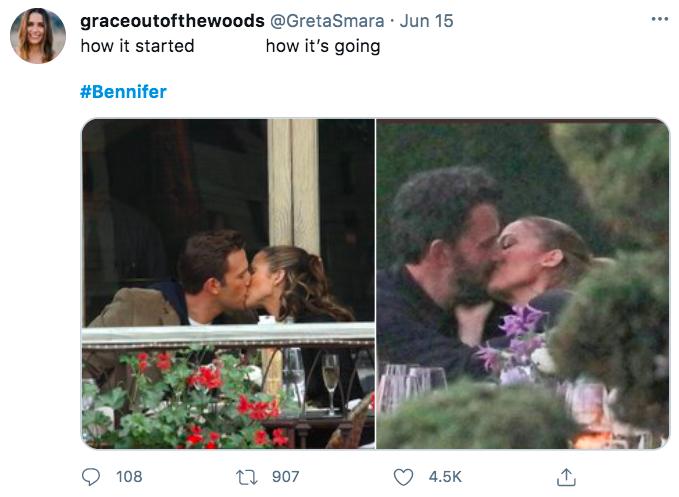 亲密热吻!好莱坞男神和电臀天后分手17年,复合1月超激情