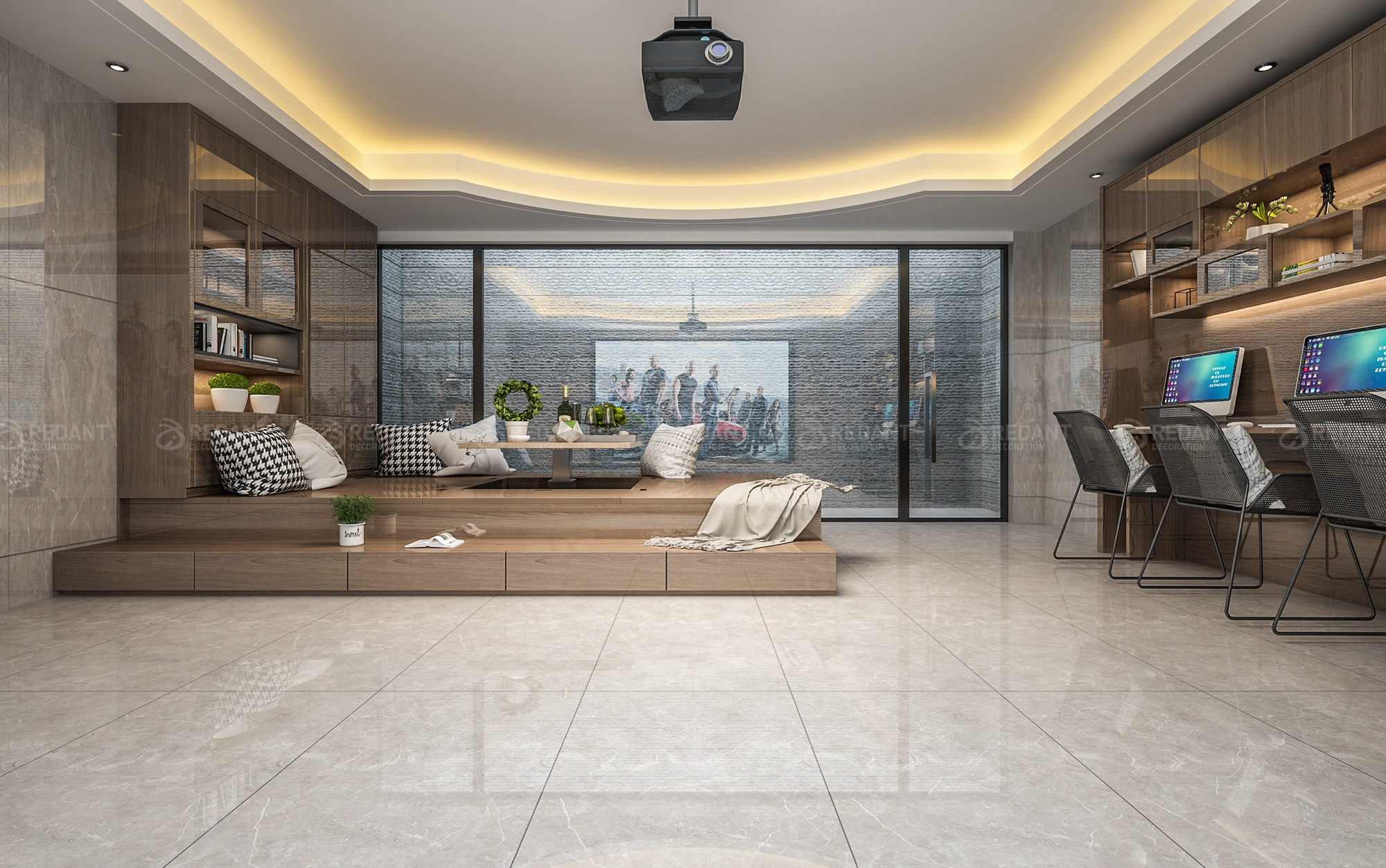 家是人间四月天，中赫*瑰园玫**450㎡现代风格「红蚂蚁装饰」