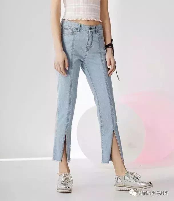 裤子裤腿开叉,裤子开衩常规版