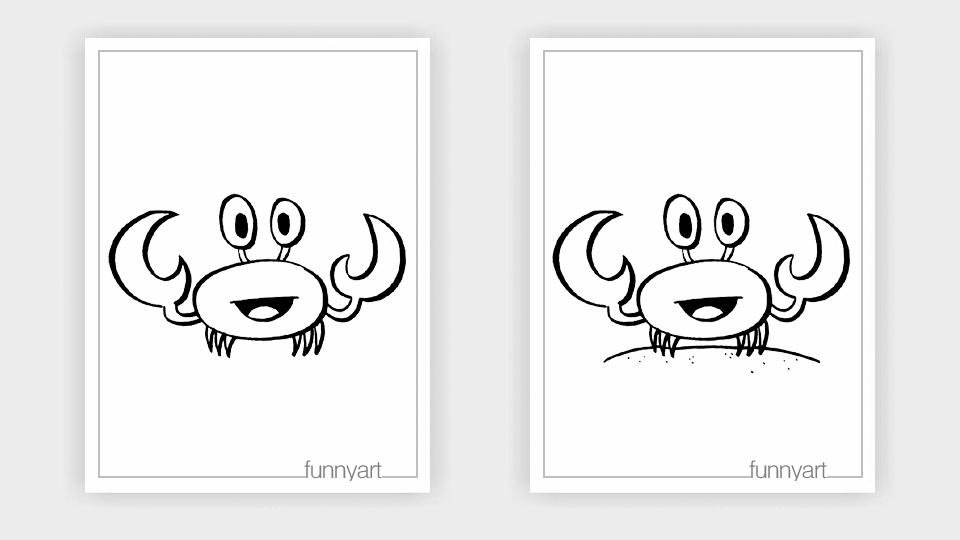 幼儿园画螃蟹最简单画,国画怎么画螃蟹视频教程