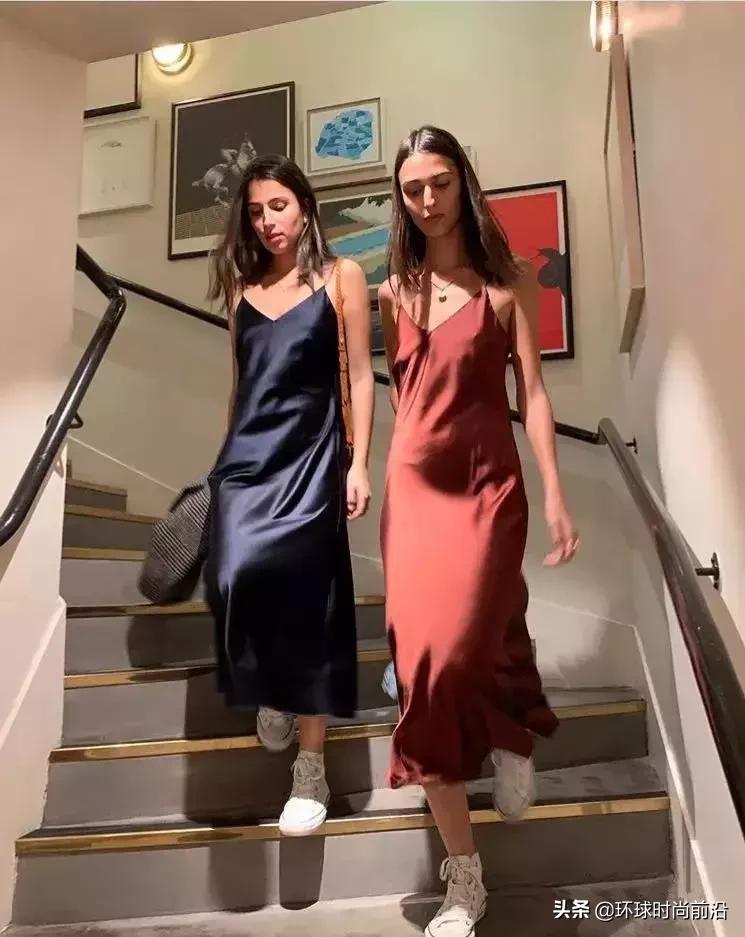 美炸了的吊带裙也挑人，会露才是王者