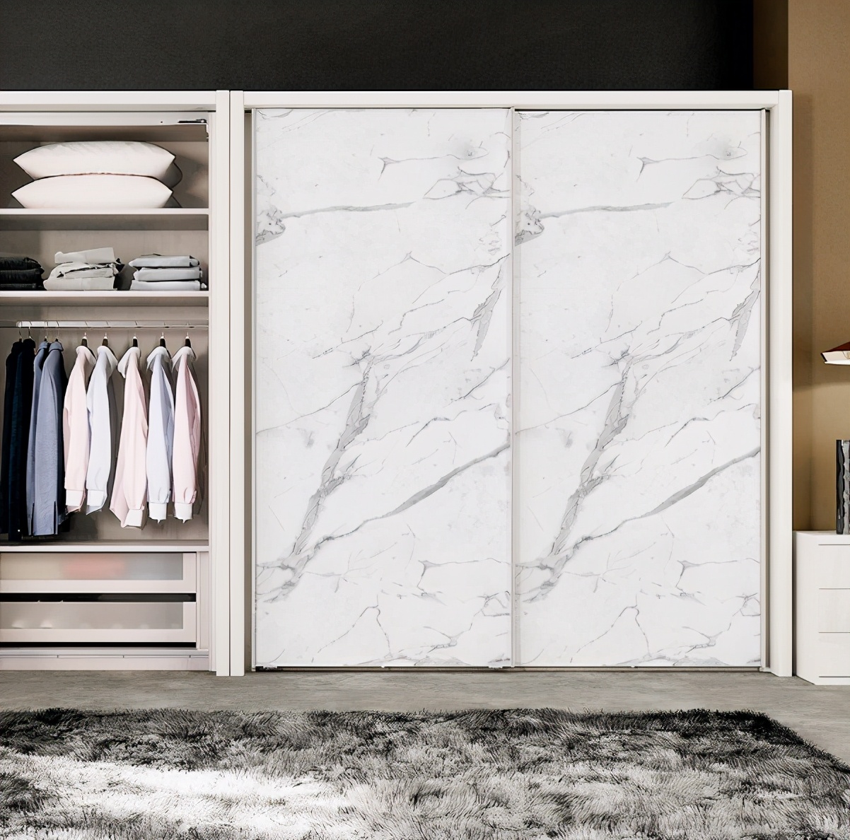 大理石背景墙家具搭配,大理石地砖客厅适合什么家具