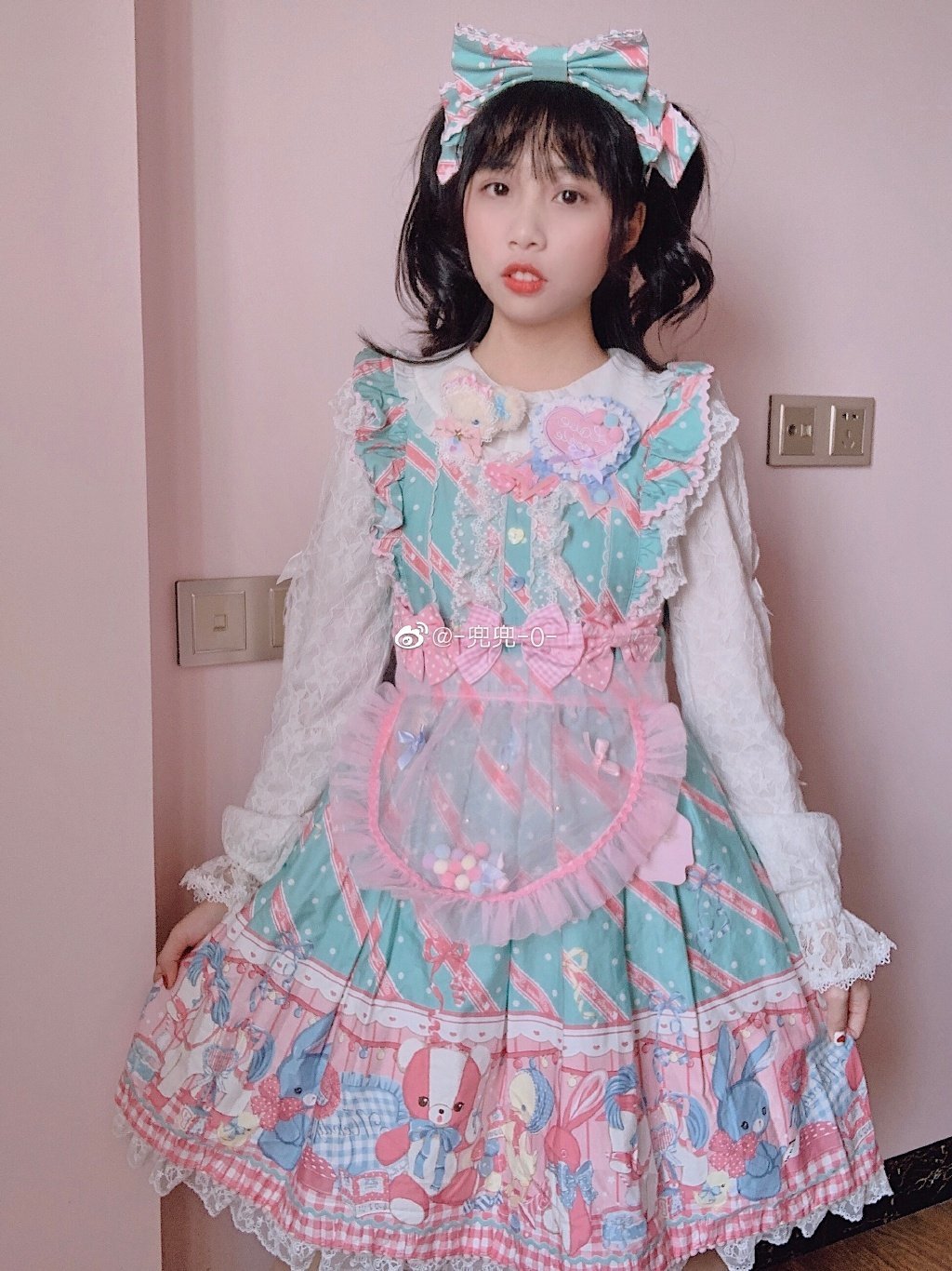 显瘦蓝色lolita夏季,好看显白凉快的lolita