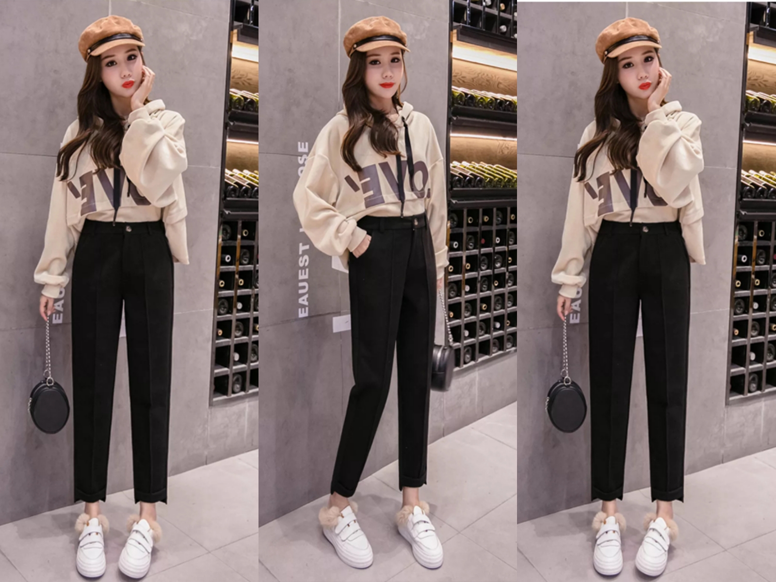 今年最火的休闲裤搭配老爹鞋,2019流行格子裤套装搭配什么上衣