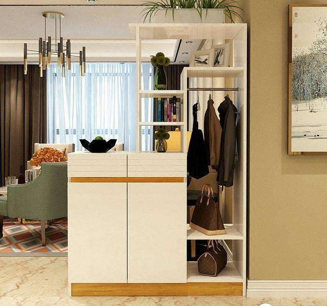 客厅屏风正对门怎么设计,客厅屏风柜设计简约