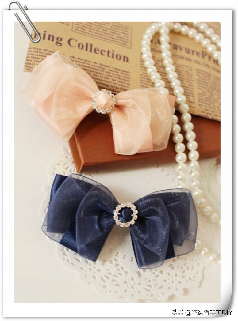 蝴蝶结发饰手工制作布艺,如何自制手工蝴蝶结发饰