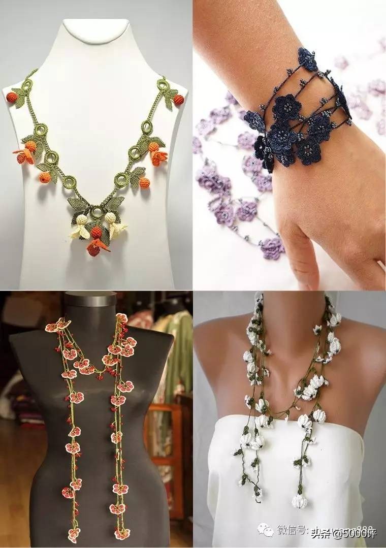 毛线钩精致的饰品,毛线钩织成品小玩意