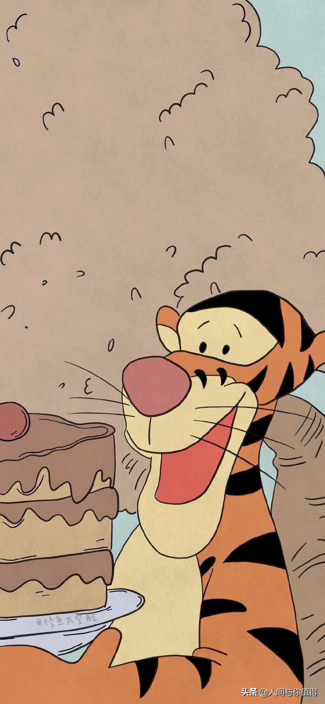 小熊维尼系列壁纸，好看又复古，太喜欢这种风格了