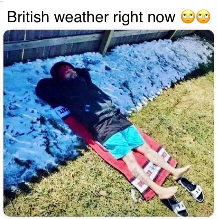 昨天比基尼!今天下雪!英国的天气能有多奇葩?