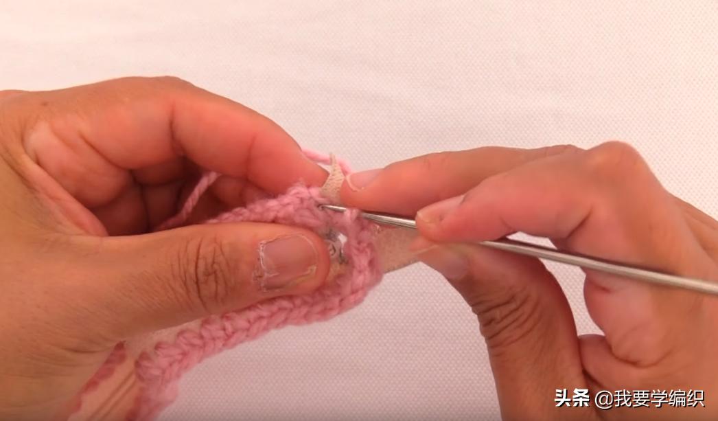 迷你小包包只用短针钩,简单钩针的小包包