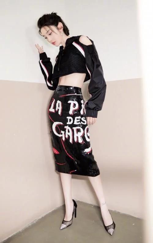 唐艺昕性感风造型,唐艺昕卫衣