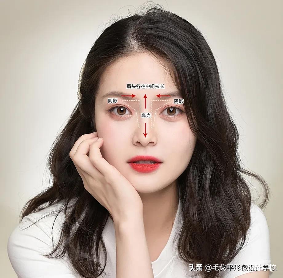 宽眼距塌鼻梁如何靠化妆逆袭？