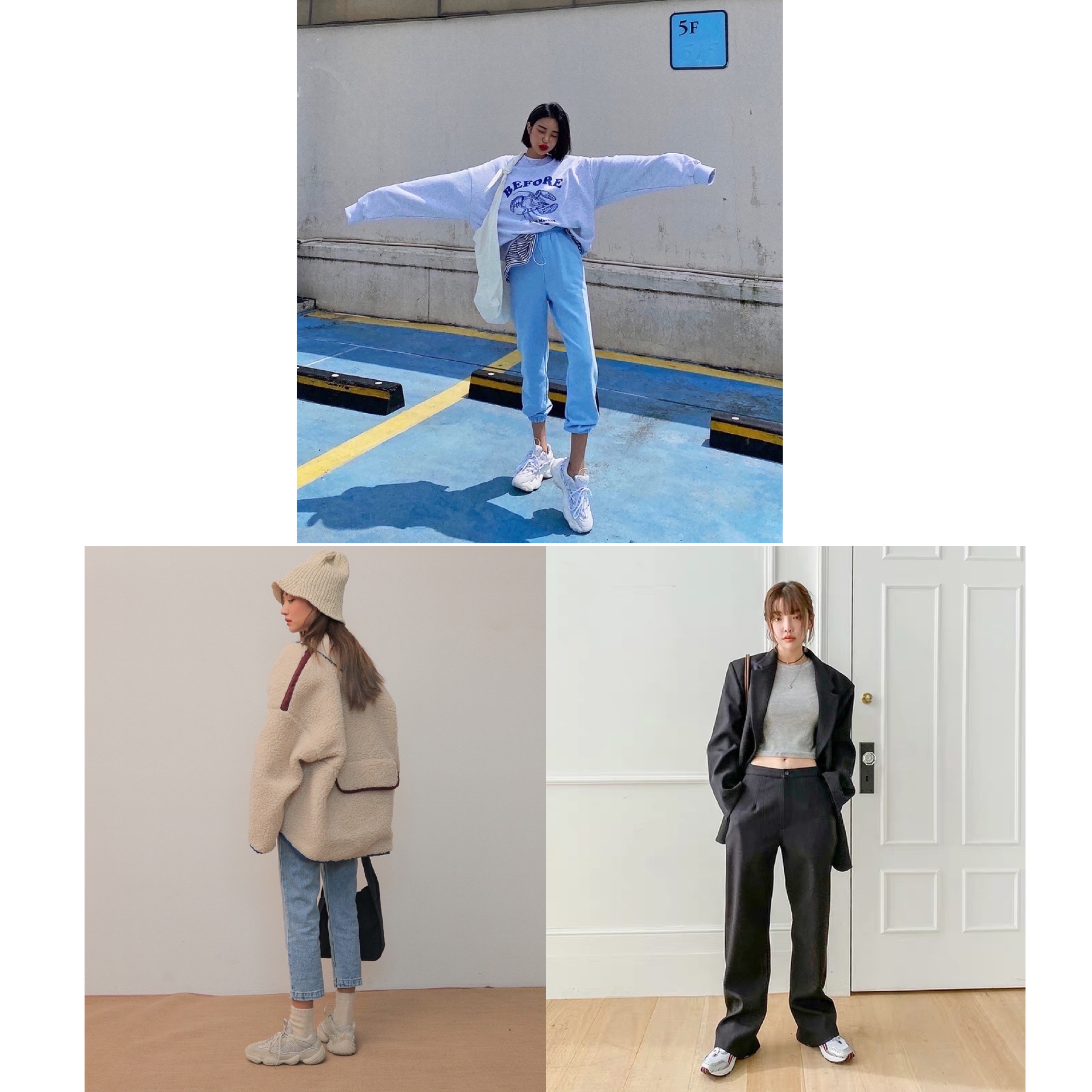 漫画女生的日常穿搭,韩风女生穿搭漫画