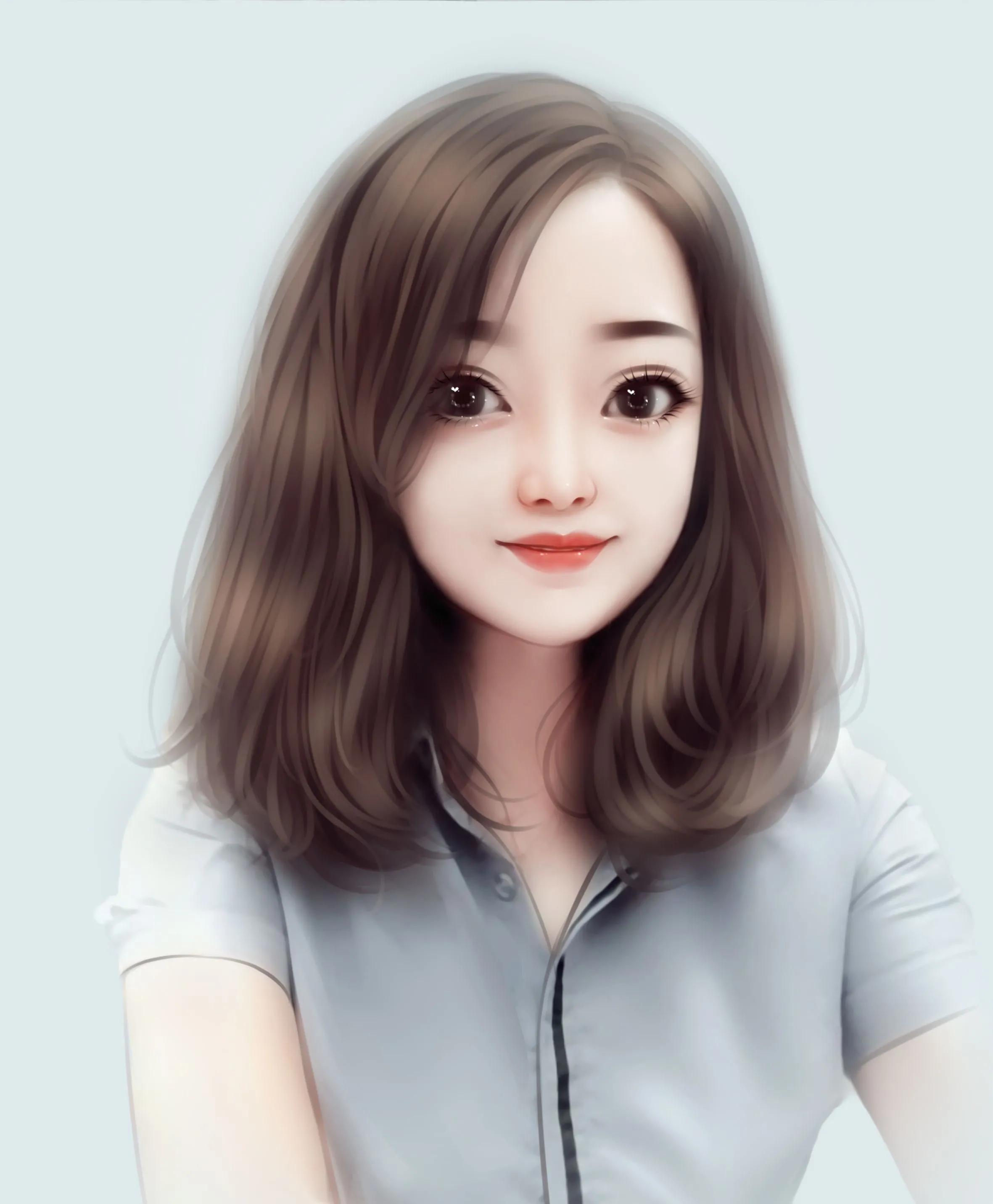 可爱的芭比娃娃手绘头像,换一换你的微信头像吧