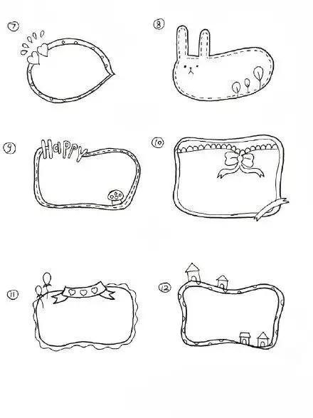 100个手帐可爱简单小图案边框,100个可爱小图案手帐本怎么做