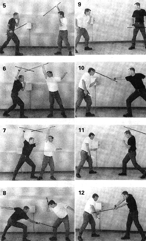 防卫格斗术,手杖格斗技巧