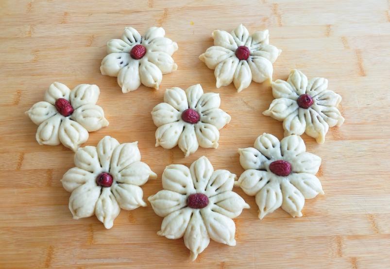 枣花馒头100种花样简单又漂亮,红糖枣花馒头的做法大全简单好看