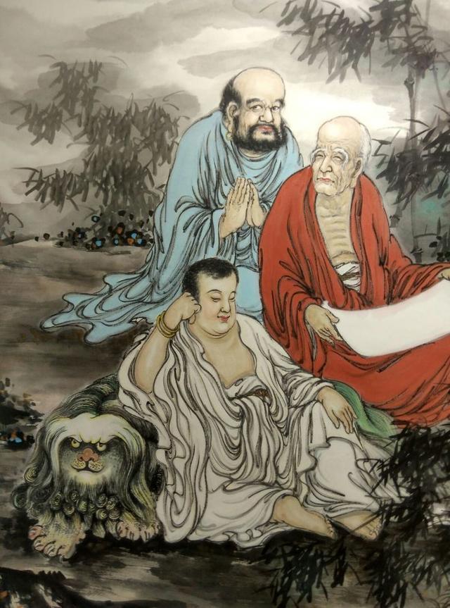 观音三尊十八罗汉,十八罗汉组合图