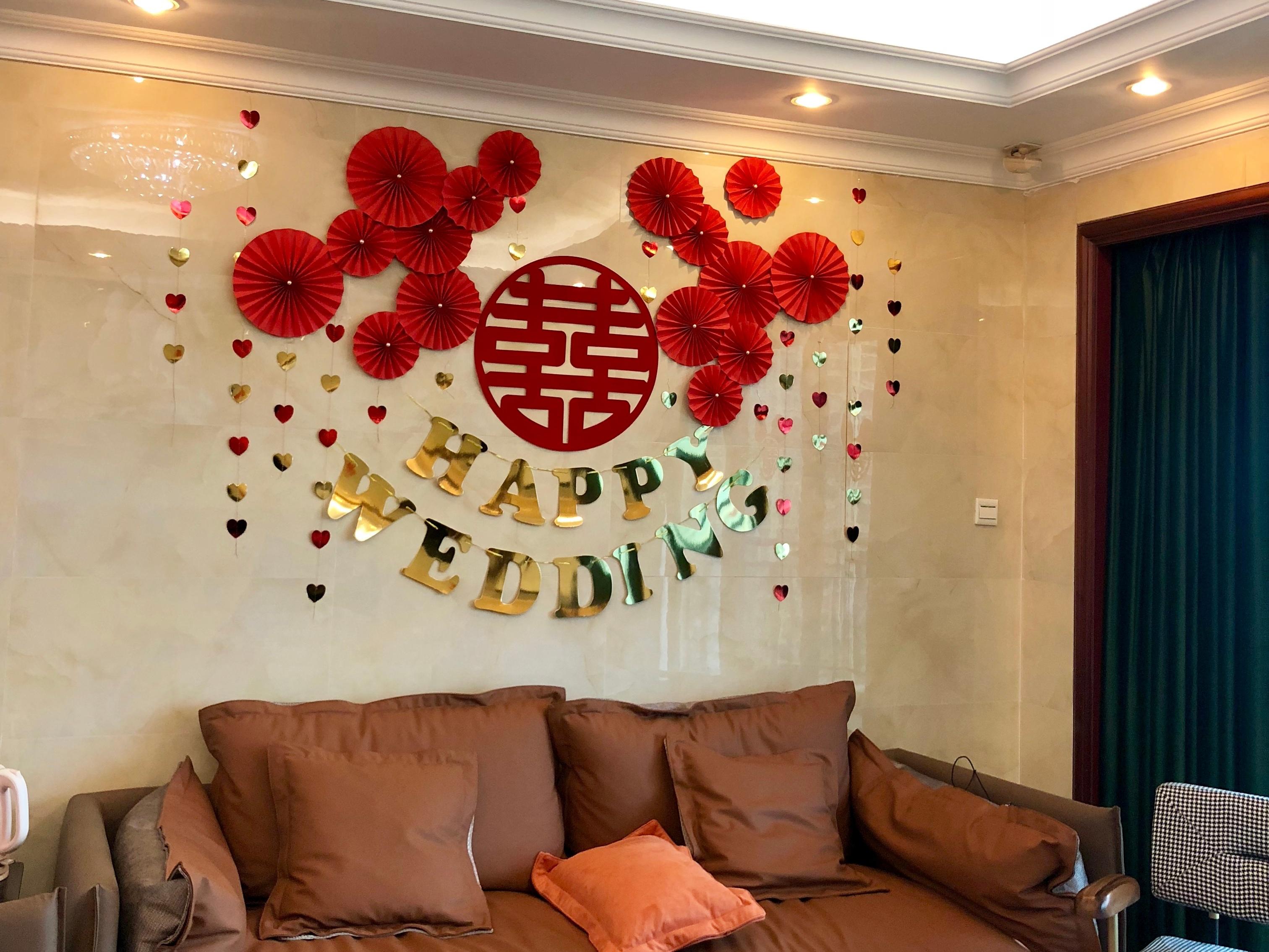 结婚门口喜字及室内喜字怎么贴,结婚喜字怎么贴容易撕