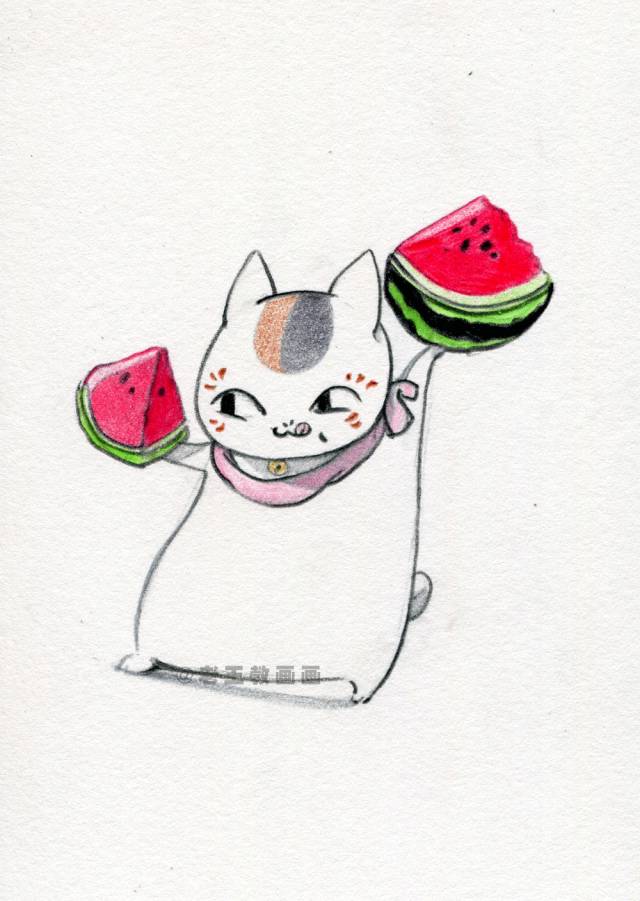 夏目友人帐猫咪老师简笔画,简笔画猫老师的画法