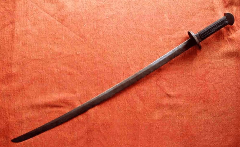 雁翎刀日本刀,双手长柄雁翎刀