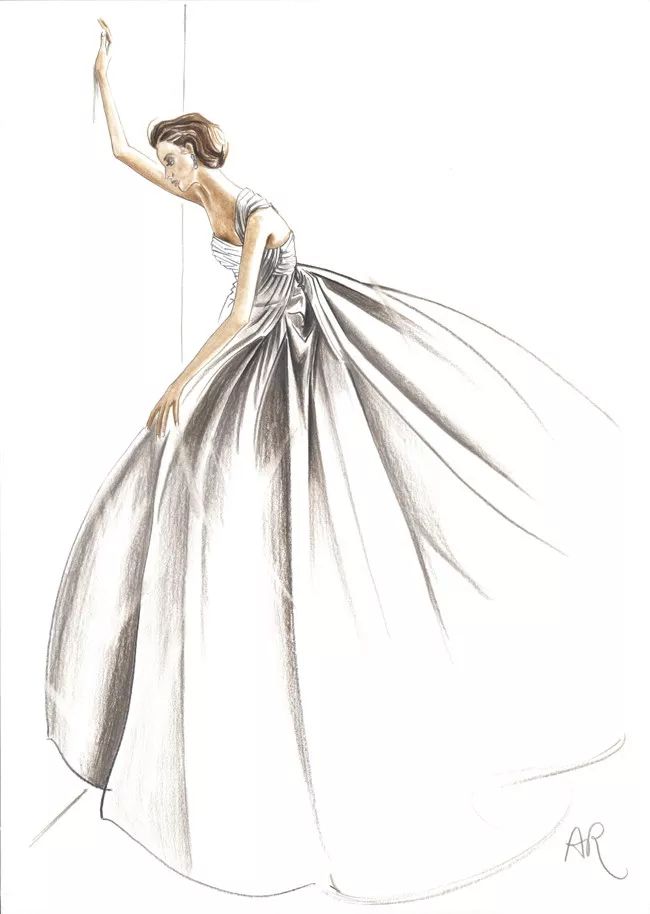 设计稿晚礼服,设计礼服手稿图洛丽塔