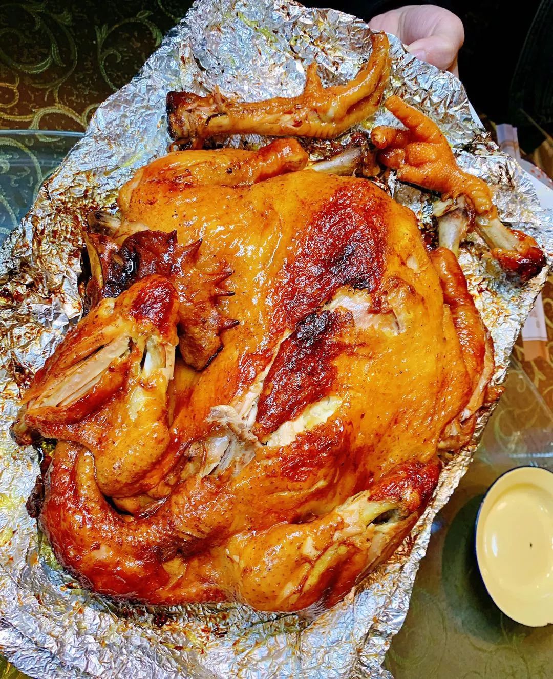 炭火烧公鸡哪家好吃,特色土窑烧公鸡