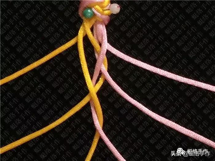 编四股辫绳的编法慢手法,零基础编绳四股辫教程