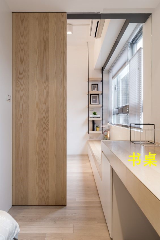 客厅砖砌书桌工作台,客厅墙太大做个书桌